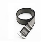 Bracelet NATO - Bracelet de montre - Premium - Zwart / Grijs - 20 mm - Comprend un Watchtool