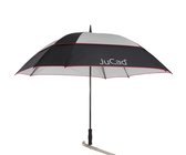 JuCad Windproof golf paraplu - zwart/zilver/rood