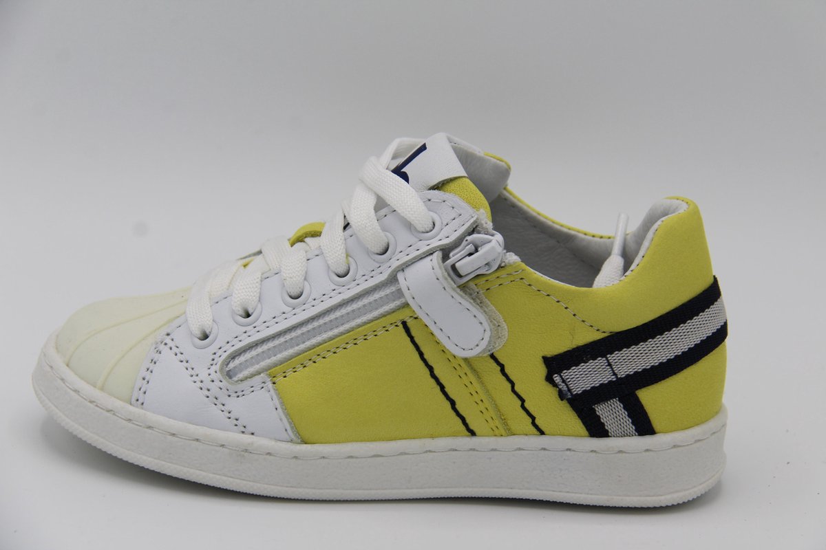 Piedro sneaker geel met wit en blauwe accenten- 111770