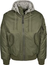 Mannen - Heren - Dikke kwaliteit - Menswear - Modern - Casual - Oldschool - Hooded - MA1 - Bomber Jacket - Classic Bomberjack olive