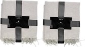 Gusta - Plaid - grijs - 2 stuks - 125x150 - voordeelverpakking