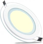LED Downlight Slim - Inbouw Rond 12W - Warm Wit 3000K - Mat Wit Glas - Ø160mm - BES LED