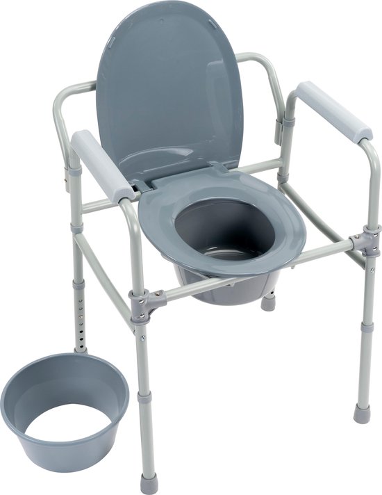 Inklapbare toiletstoel / opvouwbare postoel / toiletverhoger / toilet sta op hulp 3 in 1. WC stoel inklapbaar / opvouwbaar - Merkloos