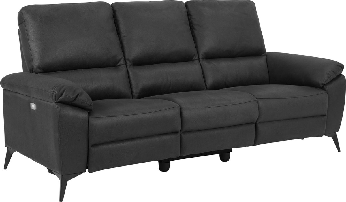 Giga Living 3-zits Relax Bank Ulven Grijs Barry 215cm - Giga Living