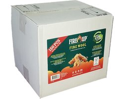 Fire-up Barbecue aanmaak houtwolkrullen - 150x - reukloos - niet giftig - BBQ