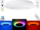 Varin® LED Smart Badkamerlamp met bluetooth speaker - Ø 40cm - IP44 Spatwaterdicht - Plafondlamp badkamer - Verlichting overkapping - Buitenlamp - Plafonniere - Plafond badkamerver