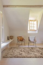 LIGNE PURE Adore – Vloerkleed – Tapijt – handgeweven – polyester – modern – hoogpolig - beige - 170 x 240 cm