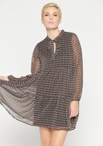LOLALIZA Mini jurk met grafische print - Bruin - Maat 42