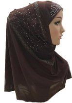 Een mooie hoofddoek , bruin hijab.