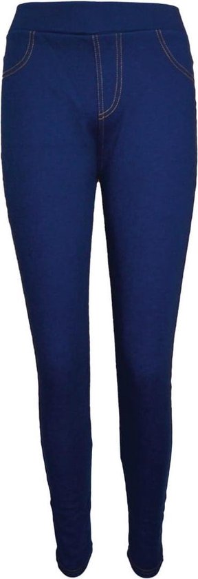 Dames gevoerde legging in jeans look 2 stuks met zakken achter 34-36 | bol