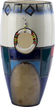 Decoratieve vaas - Letsopa Ceramics -  One of a kind Africa | Handgemaakt in Zuid Afrika - Uniek - hoogwaardig keramiek - speciaal gemaakt door Letsopa Ceramics voor Nwabisa African Art - Om cadeau te doen of zelf van te genieten.
