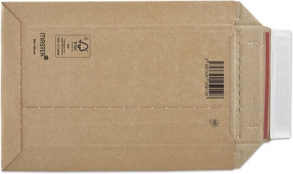 Verzendenveloppen van Karton - GolfKartonnen Enveloppen - 170x245mm - 100 stuks