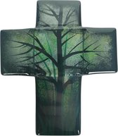 Kruisbeeld glas levensboom klein - religieus – religie