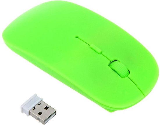 Grote Groene Draadloze Muis - 2.4 Ghz - USB - Voor PC, Laptop en Mac |  bol.com