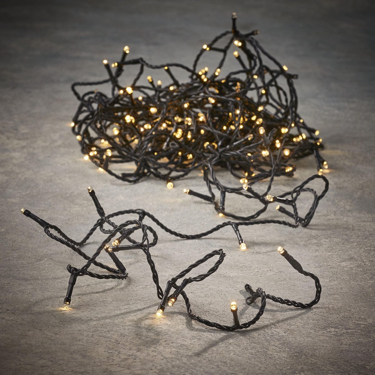 Luca Lighting kerstverlichting lichtsnoer - buiten - 180 lampjes extrawarm wit - flashfunctie - 1800 cm