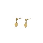 GO Dutch Label oorsteker ruit E0903 goud