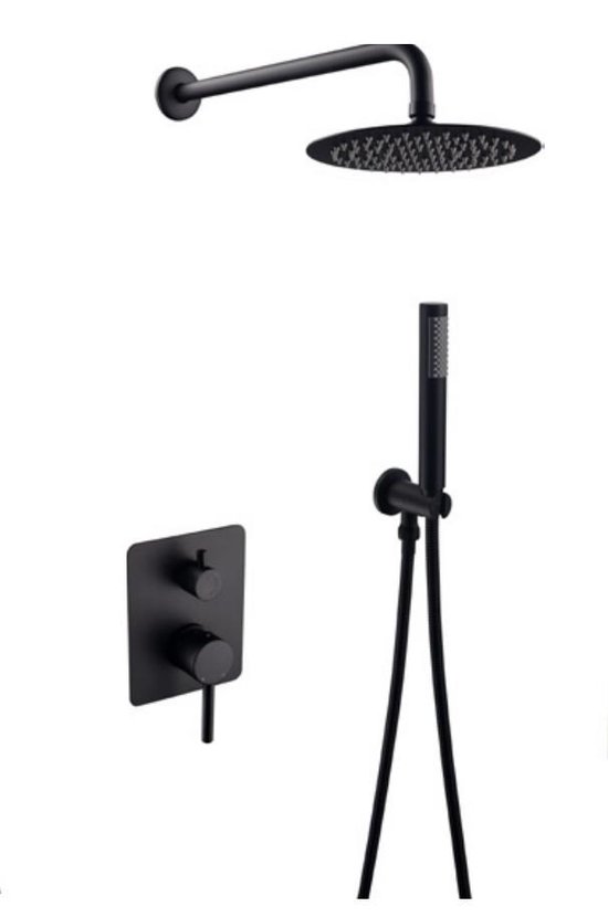 Doucheset inbouw Misi (zwart)