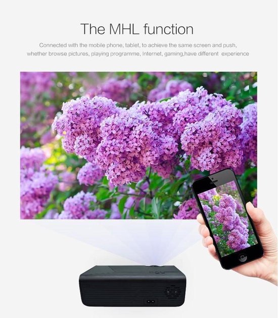 Mini beamer / projector - 720p HD - Android 6.0 + WiFi / Netflix / Youtube (Android) - AN