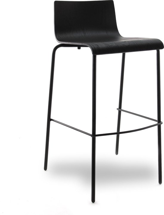 RoomForTheNew Zwarte Barkruk - Barkruk - bar kruk - hoge stoel - barkrukken  met... | bol.com