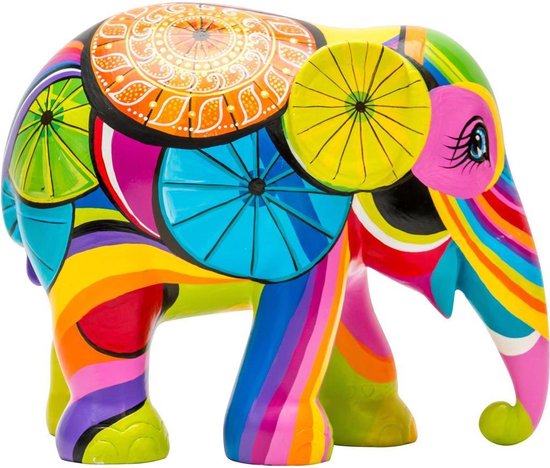 Colours of Chiang Mai 20 cm Elephant parade Handgemaakt Olifantenstandbeeld