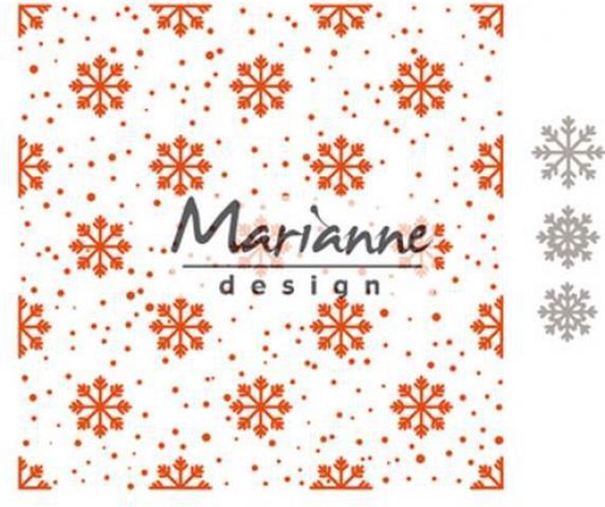Marianne Design Embossing folder Sneeuw en ijskristallen DF3440 15.2x15.4cm