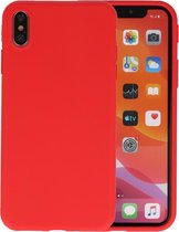 Premium Color Bescherming Telefoonhoesje - Backcover Hoesje - Achterkant Hoesje - Geschikt voor iPhone Xs Max - Rood