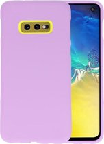 Hoesje Geschikt voor de Samsung Galaxy S10e - Backcover Color Telefoonhoesje - Paars