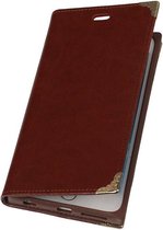 TPU Map Booktype Wallet Case Hoesjes voor iPhone 6/6s Plus Bruin