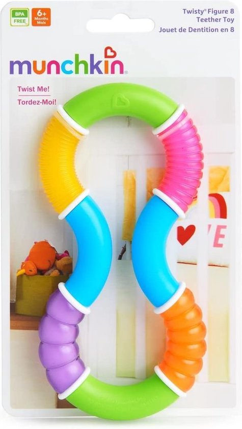 Munchkin bijtring Twisty® Figure 8 - Meerkleurig - BPA-vrij