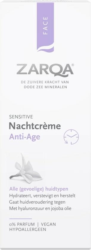 ZARQA Nachtcreme Anti-Age (hydrateert, verstevigt en hersteld) - 50ml - Zarqa