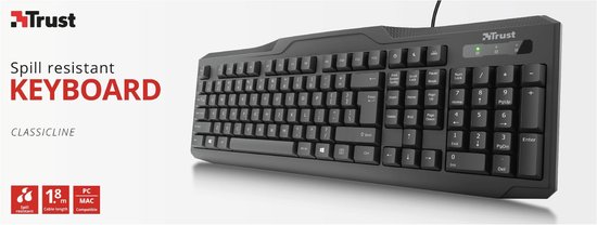 Trust CLASSICLINE KEYBOARD IT tastiera USB QWERTY Nero in Offerta Online