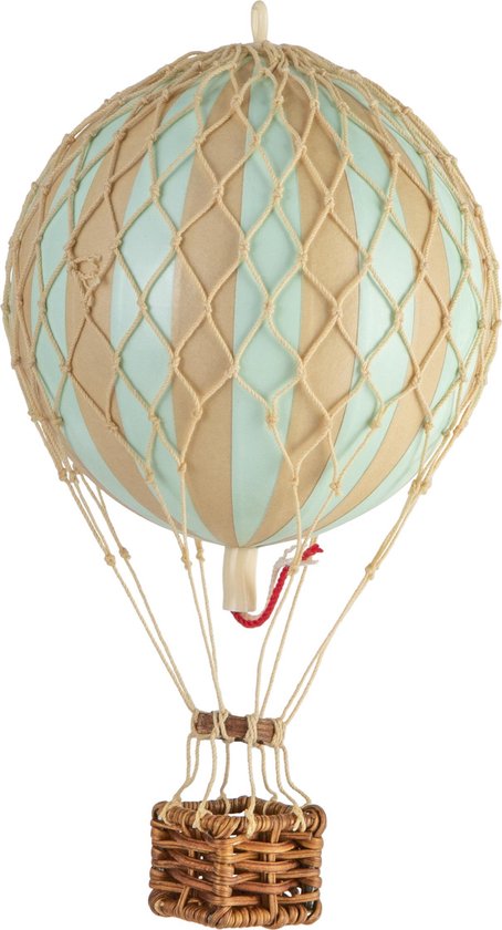 Authentic Models - Luchtballon Floating The Skies - Luchtballon decoratie - Kinderkamer decoratie - Mint - Ø 8,5cm