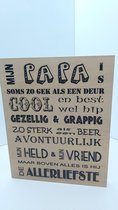 Tekstbord met 'tekstje papa' (ideaal voor vaderdag)