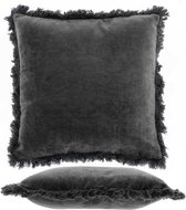 Unique Living sierkussen - Mimmie - 45x45cm - dark grey