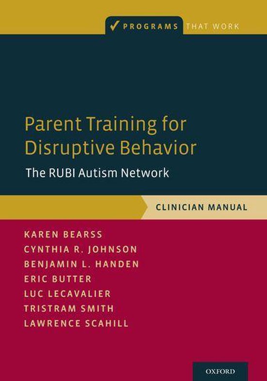 Programs That Work - Parent Training for Disruptive Behavior - cover