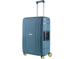 CarryOn Steward TSA Reiskoffer 70 liter - 65cm Middenmaat Koffer met kliksloten - Blauw CarryOn Steward TSA Reiskoffer 70 liter - 65cm Middenmaat Koffer met kliksloten - Blauw