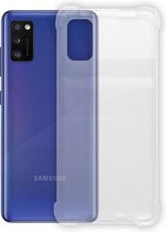 Siliconen hoesje voor Samsung Galaxy A41 - Schok bestendig - Transparant - Inclusief 1 extra screenprotector
