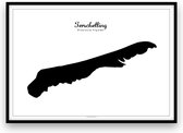 Terschelling eilandposter - Zwart-wit