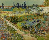 Vincent van Gogh, Tuin te Arles, 1888 op aluminium 40 X 60 CM