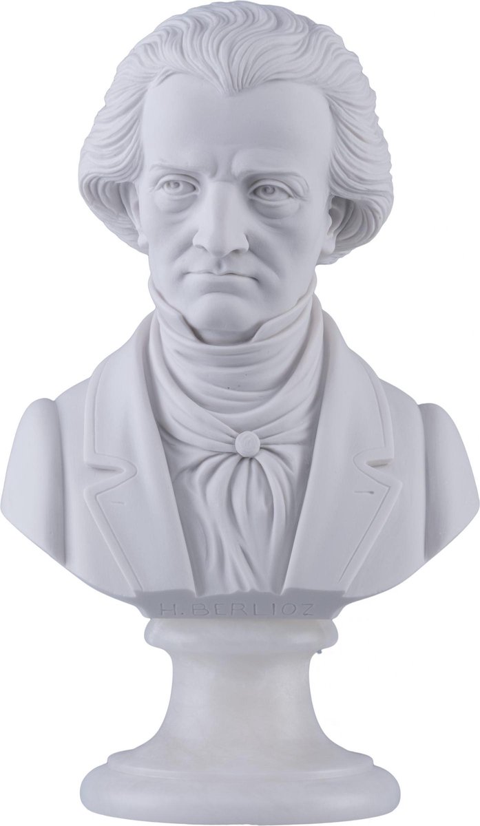 Music Gifts - Albast borstbeeld Hector Berlioz - 22 cm