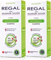 2 x REGAL KALMERENDE ANTI-ROOS Shampoo met Selenium Sulfide voor Elk Haartype  Set2  400ml