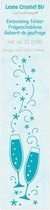 LeCrea - Border embossing folder Champagne glasses 35.1390 24x119mm