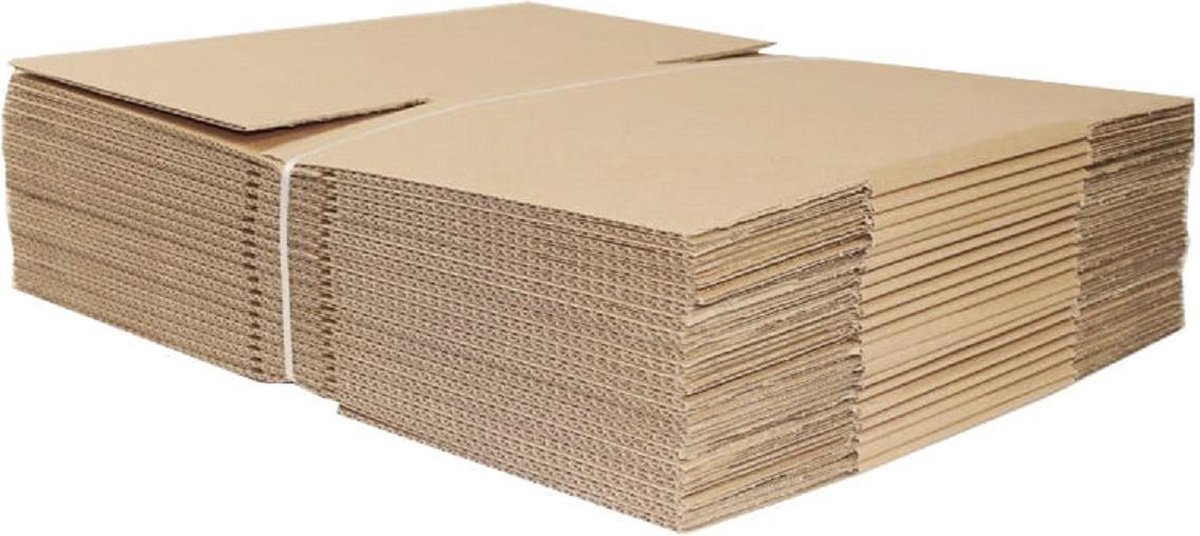 Verzenddozen 25 Stuks - Vouwdozen 300x300x300mm Bruin - Robuust Golfkarton RaKuPack