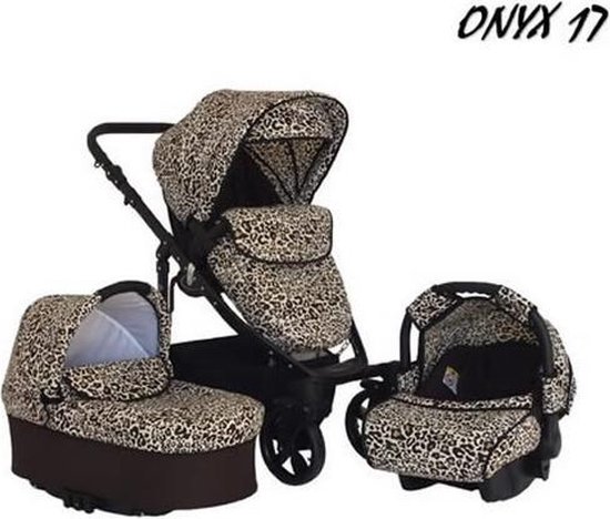 Onyx Kinderwagen met dierenprint - tijgerprint-zebraprint Inclusief  Autostoel 17 | bol.com