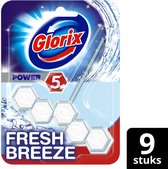 Glorix Wc Blok Power Hygiene - 9 stuks Toiletblok - Voordeelverpakking