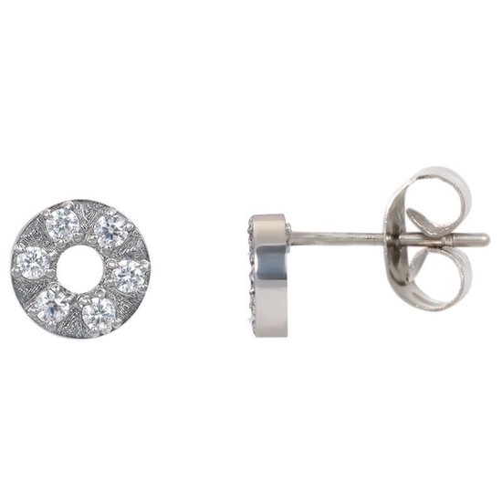 iXXXi-Jewelry-Circle Stone 6mm-Zilver-dames-Oorbellen-One size