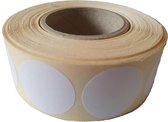 Etiketten op rol - 35 mm rond - mat wit - blanco - 1.000 etiketten per rol - HetEtiket