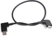 50CAL OTG USB kabel 30cm USB-C >> Micro-USB (Android) geschikt voor stroom, data en video