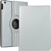Case2go - Tablet hoes geschikt voor iPad 2020 - 10.2 Inch - Draaibare Book Case - Zilver