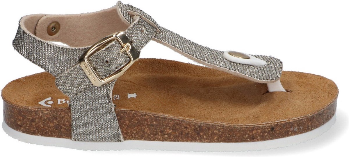 Braqeez Sammy Spain Meisjes Sandalen – Leer Gesp Goud